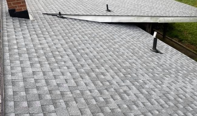 Built-up shingle roof installation project photo 3.